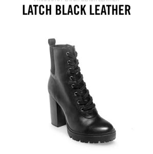 Latch Heeled Combat Boot